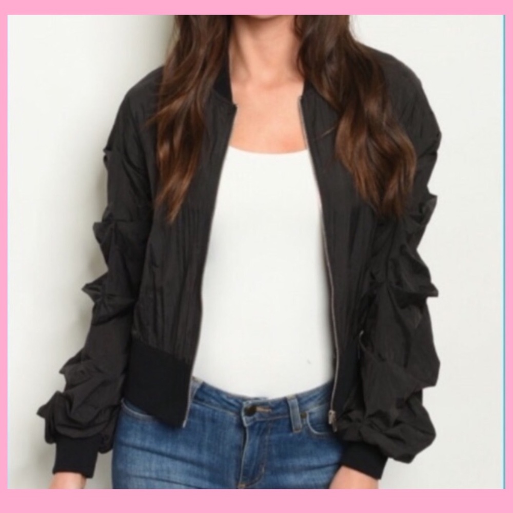 Ruffle Bomber Jacket💕